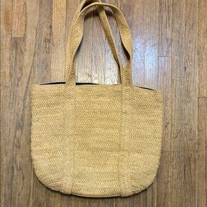 Draper James Tan Woven Tote